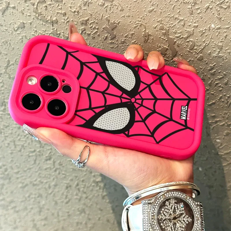 Cool Spider Man Plain Multistep TPU Soft Phone Case for iPhone 14 Pro 15 Plus 13 Pro Max 12 11 16 X XS XR 7 8 Plus SE 2020 Cover - Image 8