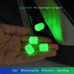Car Valve Cap Auto Luminous Rubber Valve Cap Luminous Automobile Tire Cover Valves Core Cover Universal for Motorcycles