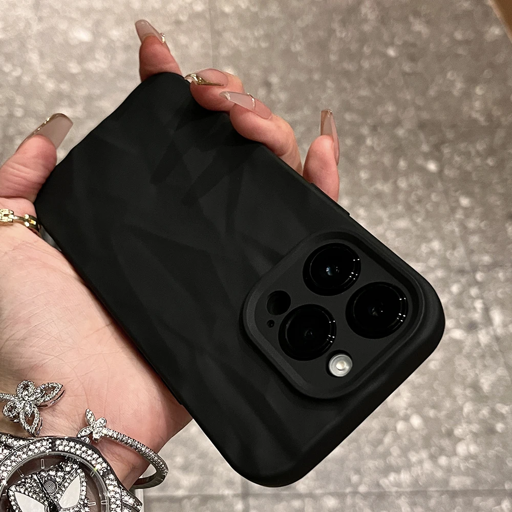 Soft Silicone Phone Case For iPhone 11 12 13 14 15 16 Pro Max X Xs XR Max 7 8 Plus Candy Bumper Fold Pattern Cover - Image 10