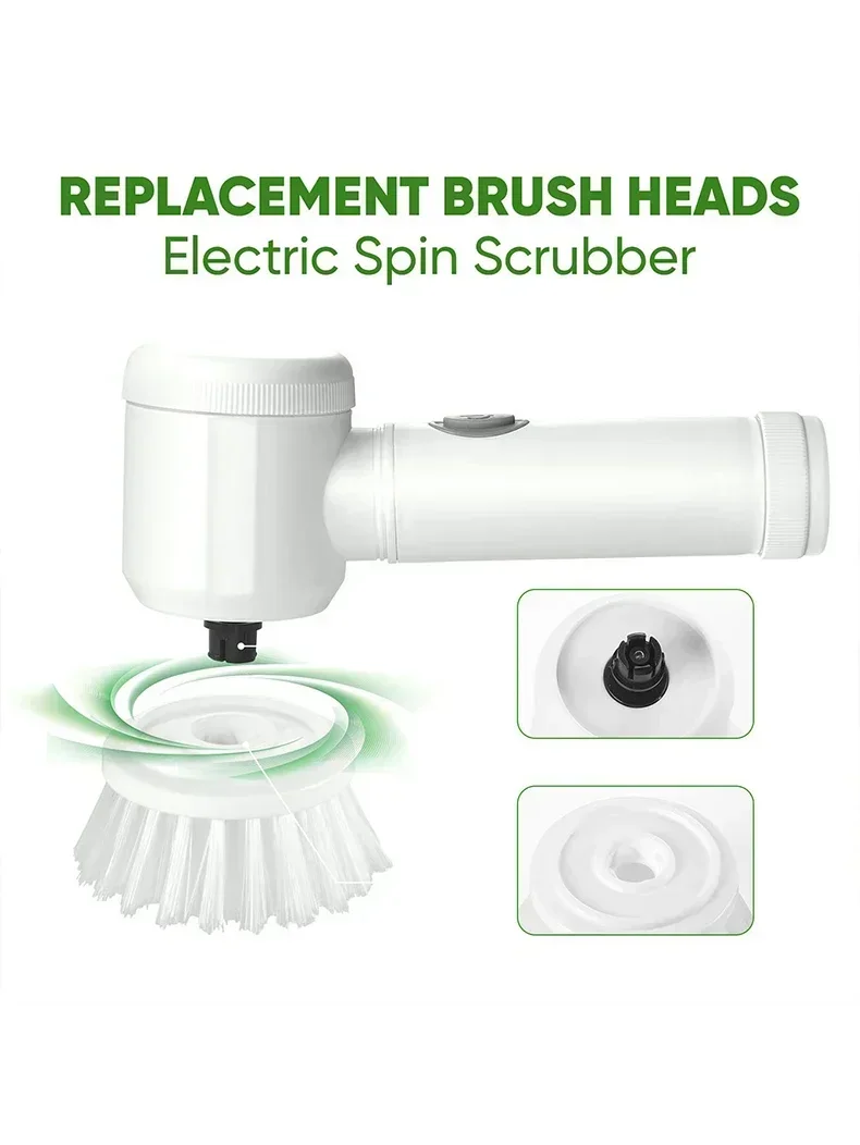 Electric Spin Scrubber Cordless Spin Scrubber with 5 Replaceable Brush Heads and Adjustable Extension Handle,5 in 1CleaningBrush - Image 14