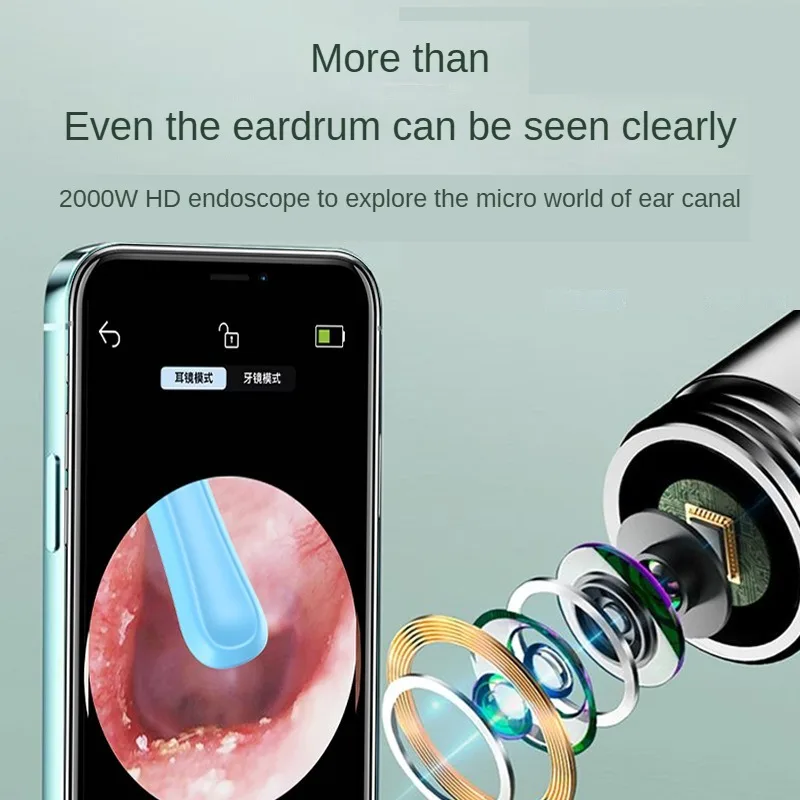 Wireless Visual Silicone Ear Spoon Endoscope Earpick Camera Otoscope Safe Ear Cleaner for Kids & Adults - Image 3